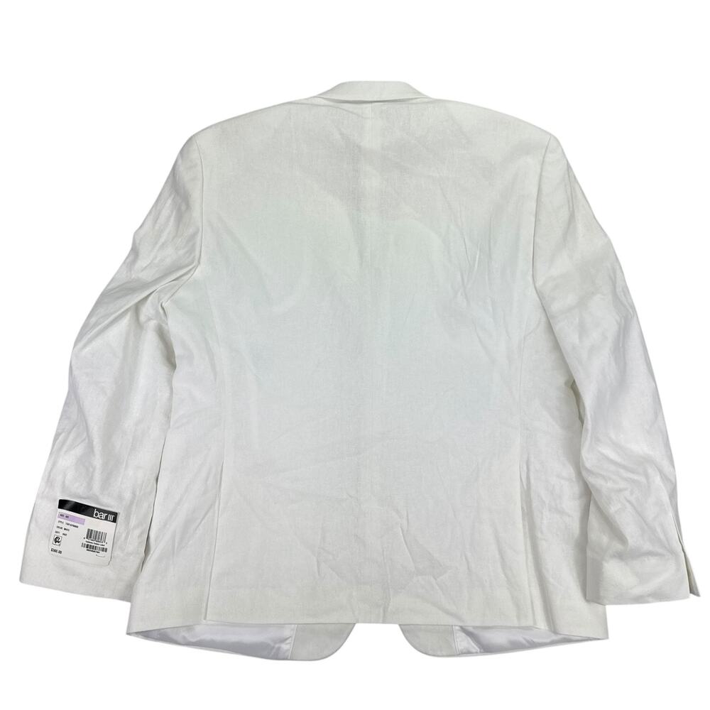 Bar III Mens Slim Fit Linen Cotton Solid Suit Jacket White 42S - Picture 5 of 7